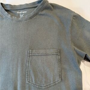 Departwest Green Crew Neck T-Shirt with Pocket